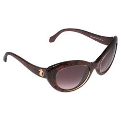 Pre Owned Roberto Cavalli Shimmery Red Alshat RC826S Cat Eye Sunglasses