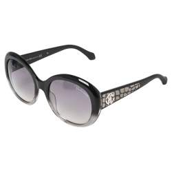 Pre Owned Roberto Cavalli Black/Grey Gradient Tejat RC983S Oversized Sunglasses