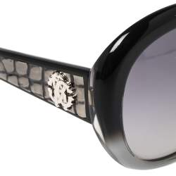 Pre Owned Roberto Cavalli Black/Grey Gradient Tejat RC983S Oversized Sunglasses