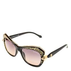 مملوكة مسبقًا نظارة شمسية روبرتو كافالي عين قطة تايغتا أر سي981أس متدرجة سوداء