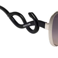 Pre Owned Roberto Cavalli Black Acetate Minkar Square Sunglasses