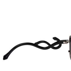 Pre Owned Roberto Cavalli Black Acetate Minkar Square Sunglasses