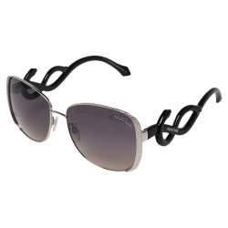 Pre Owned Roberto Cavalli Black Acetate Minkar Square Sunglasses