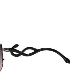 Pre Owned Roberto Cavalli Black Acetate Minkar Square Sunglasses
