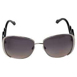 Pre Owned Roberto Cavalli Black Acetate Minkar Square Sunglasses