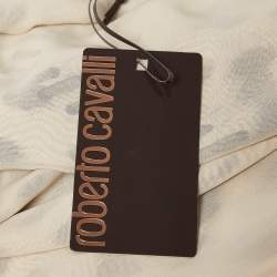 Pre Owned Roberto Cavalli Brown Leopard Print Silk Jumpsuit M