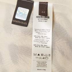 Pre Owned Roberto Cavalli Brown Leopard Print Silk Jumpsuit M