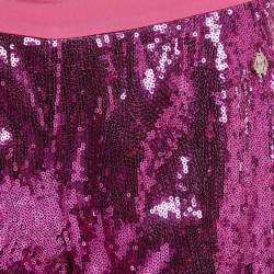 Roberto Cavalli Pink Sequin Shorts XS
