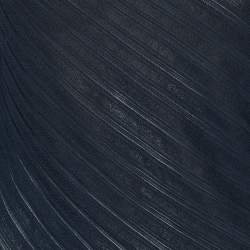 مملوكة مسبقًا Roberto Cavalli Navy Blue Knit Ruffled Detail Top M 