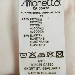 Pre Owned Roberto Cavalli White Floral Print Cotton Tie-Up Waist Detail Shorts XS