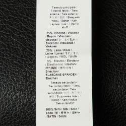 Pre Owned Roberto Cavalli Black Jersey Ruched Bodycon Dress M