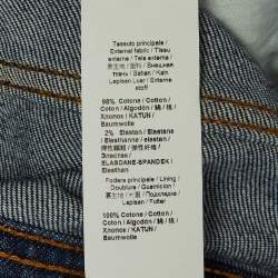 Pre Owned Roberto Cavalli Blue Denim Distressed Skinny Jeans M/Waist 32"