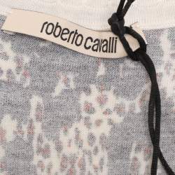 Pre Owned Roberto Cavalli Multicolor Animal Print Wool Blend Sleeveless Tops M