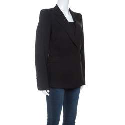 Pre Owned Roberto Cavalli Black Wool Tailored Blazer M