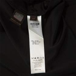 Roberto Cavalli Black Knit Brooch Detail Sleeveless Top M
