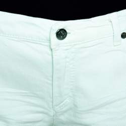Pre Owned Roberto Cavalli Light Green Denim Straight Leg Jeans L