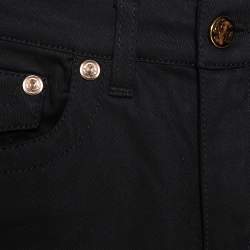 Pre Owned بنطلون روبرتو كافالي واسع قطن مرن أسود مقاس صغير (سمول)