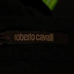 Pre Owned بنطلون روبرتو كافالي واسع قطن مرن أسود مقاس صغير (سمول)