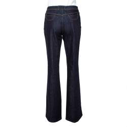 مملوكة مسبقًا Roberto Cavalli Indigo Denim Chain Detail Flared Jeans M