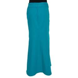 Pre Owned تنورة روبرتو كافالي ماكسي مزين حلقة مزدوجة قطن أخضر مقاس وسط (ميديوم)