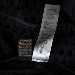 Pre Owned جاكيت بليزر روبرتو كافالي قطن أسود قصات مفرغة أزرار أمامية مقاس متوسط (ميديوم)