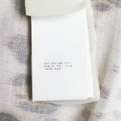 Pre Owned Roberto Cavalli Brown Silk Leopard Print Cardigan S