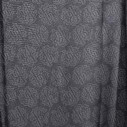 Pre Owned Roberto Cavalli Black Logo Printed Kaftan Top S