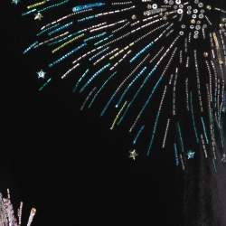 Pre Owned Roberto Cavalli Black Firework Embellished Velvet Mini Dress M