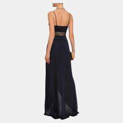 Pre Owned Roberto Cavalli Vinyon Gown 48