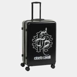 Pre Owned Roberto Cavalli Black Lightweight Spinner Suitcase Set
