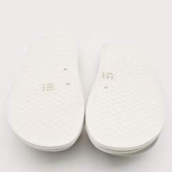 Roberto Cavalli White Rubber RC Logo Pool Slides Size 42