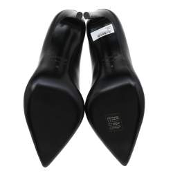 Roberto Cavalli Black Leather Pointed Toe Pumps Size 39