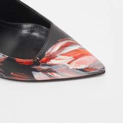 Pre Owned Roberto Cavalli Black Leather Pointed Toe Pumps Size 36