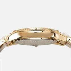 مملوكة مسبقًا Roberto Cavalli Classic RC5L079M0065 Green Dial Gold Plated Stainless Steel Women's Wristwatch 30 mm