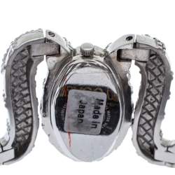 Pre Owned Roberto Cavalli Silver Stainless Steel Cleopatra R7253195515 Women's Wristwatch 40 MM