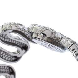 Pre Owned Roberto Cavalli Silver Stainless Steel Cleopatra R7253195515 Women's Wristwatch 40 MM