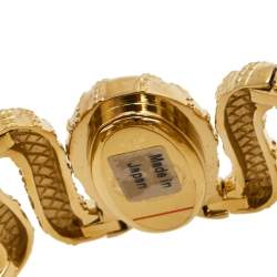 Roberto Cavalli Yellow Gold Plated Stainless Steel Cleopatra R7253195517 Women's Wristwatch 40 mm
