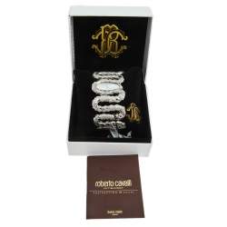 Pre Owned Roberto Cavalli Silver Stainless Steel Cleopatra R7253195515 Women's Wristwatch 40 mm