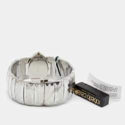 مملوكة مسبقًا Roberto Cavalli Silver Stainless Steel Multiface R7253133515 Women's Wristwatch 36 mm