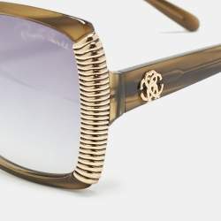 Pre Owned Roberto Cavalli Green/Grey Gradient RC656S Butterfly Sunglasses