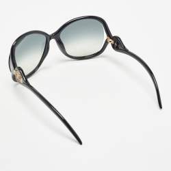 Pre Owned Roberto Cavalli Black/Grey Gradient Gazania Oversized Sunglasses
