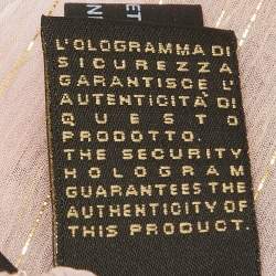 Pre Owned Roberto Cavalli Brown/Pink Python Print Lurex Silk  Scarf