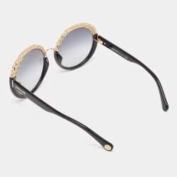 Pre Owned Roberto Cavalli Black Gradient RC 1104-H Frame Round Sunglasses
