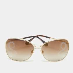 Pre Owned Roberto Cavalli Brown Gradient Gambassi 1060 Butterfly Sunglasses