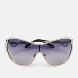 Pre Owned Roberto Cavalli Black Gradient Miaplacidus 908S Shield Sunglasses