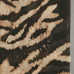 Roberto Cavalli Black Print Silk Stole