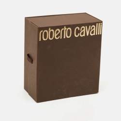 Pre Owned Roberto Cavalli Green Leather RC Logo Buckle Belt 90CM