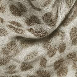 Roberto Cavalli Grey Animal Print Cotton & Modal Scarf