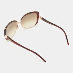 Pre Owned Roberto Cavalli Brown Gradient Rosmarino 654S Oversized Sunglasses