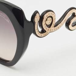 Pre Owned Roberto Cavalli Black Gradient Chianciano Oversized Sunglasses